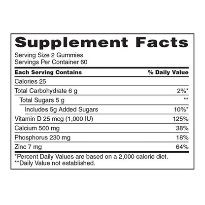 미국직구 커클랜드 칼슘 Kirkland Signature Calcium 500 mg with D3 & Zinc, 240 Adult Gummies