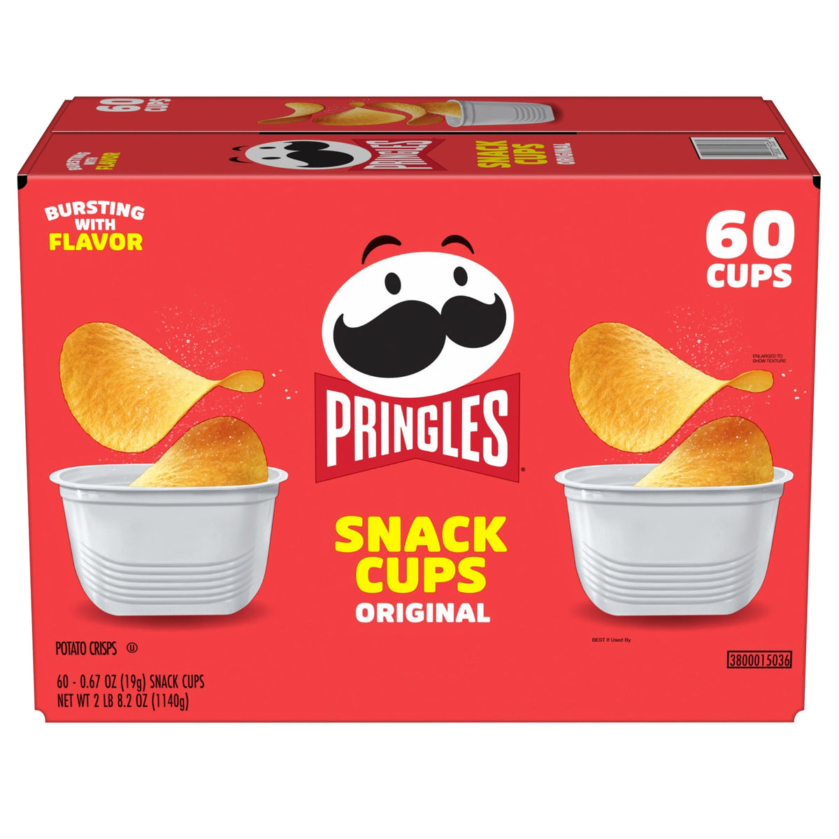 미국직구 프링글스 Potato Crisps Snack Stack Cups, Original, 0.67 oz, 60 ct