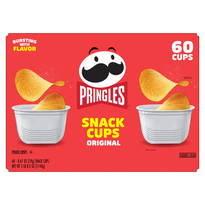 미국직구 프링글스 Potato Crisps Snack Stack Cups, Original, 0.67 oz, 60 ct