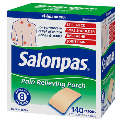 미국직구 살론파스 외용 파스·겔 Salonpas Pain Relieving Patch, 140 Patches