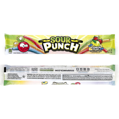 미국직구 Sour Punch Straws, Rainbow, 2 oz, 24 ct