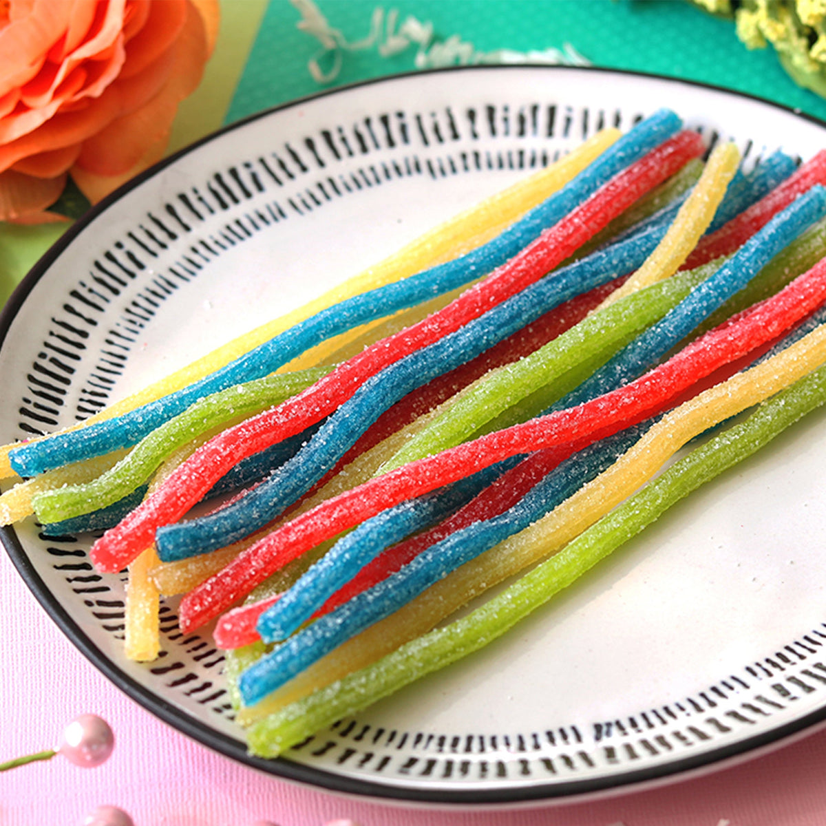 미국직구 Sour Punch Straws, Rainbow, 2 oz, 24 ct