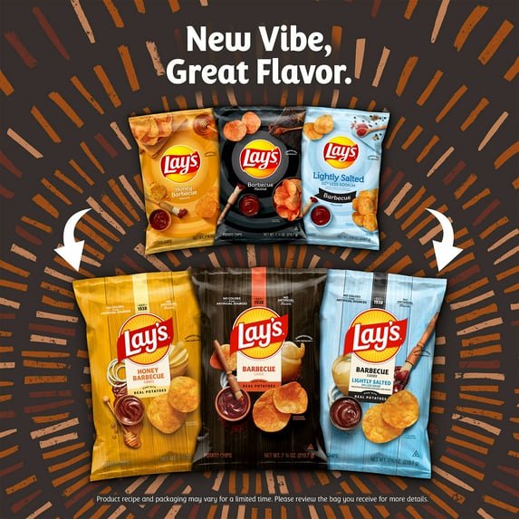 미국직구 Pack of 213g 3팩 / Pack of 3 Lay's Honey Barbecue Potato Chips Bag, 213g-With Bowl 5