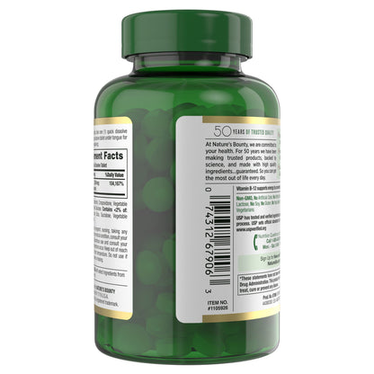미국직구 네이처스바운티 비타민B Nature's Bounty Vitamin B-12 2500 mcg, 300 Quick Dissolve Tablets