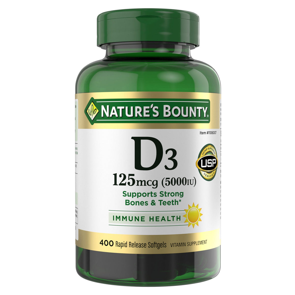 미국직구 네이처스바운티 비타민D Nature's Bounty Vitamin D3 125 mcg, 400 Softgels