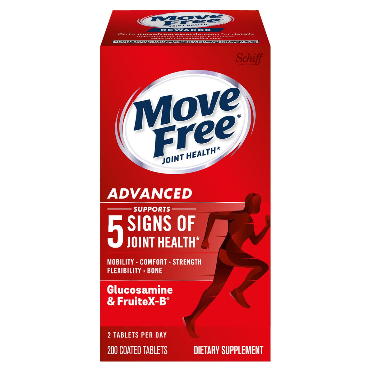 미국직구 쉬프 관절 영양제 Schiff Move Free Advanced Joint Supplement, 200 Tablets