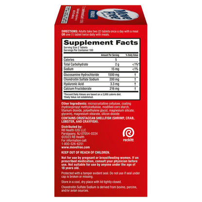 미국직구 쉬프 관절 영양제 Schiff Move Free Advanced Joint Supplement, 200 Tablets