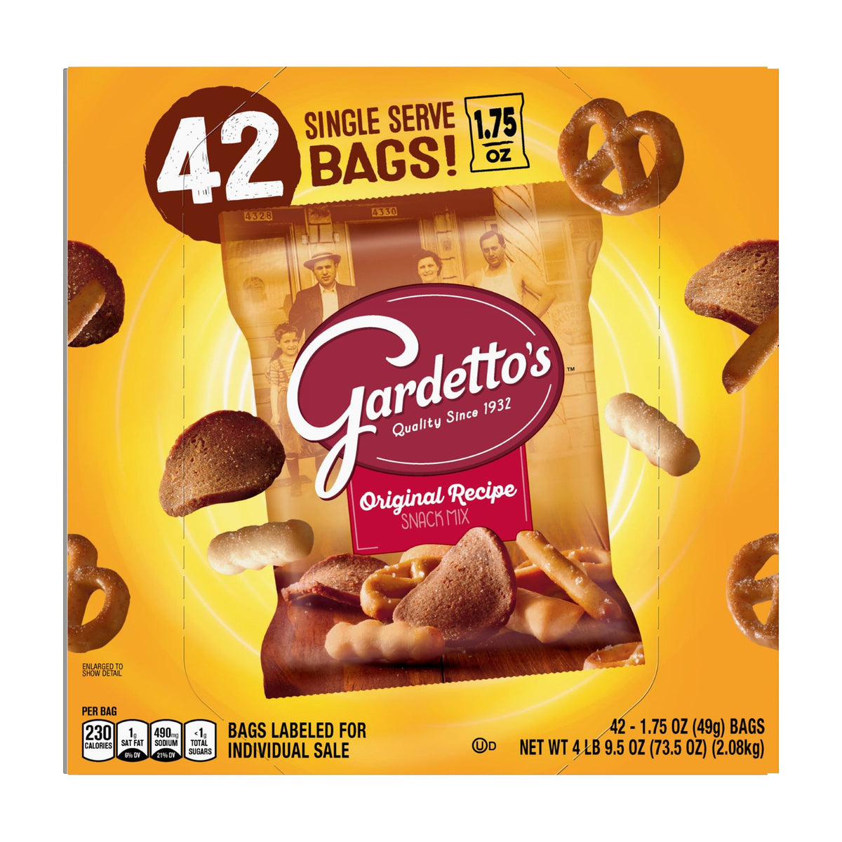 미국직구 Gardetto's Snack Mix, Original, 1.75 oz, 42 ct