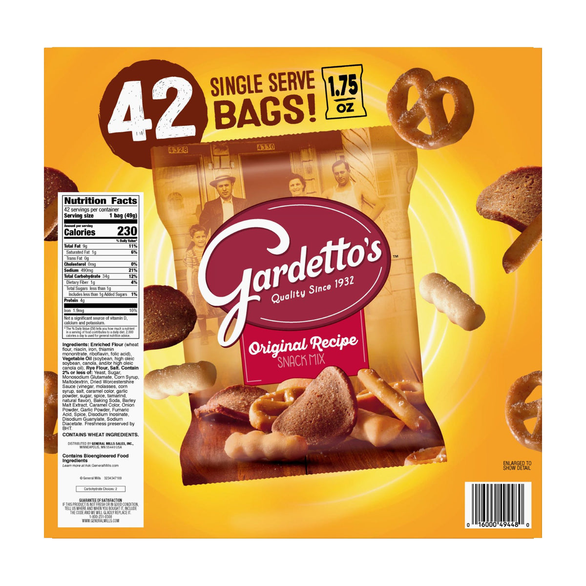 미국직구 Gardetto's Snack Mix, Original, 1.75 oz, 42 ct