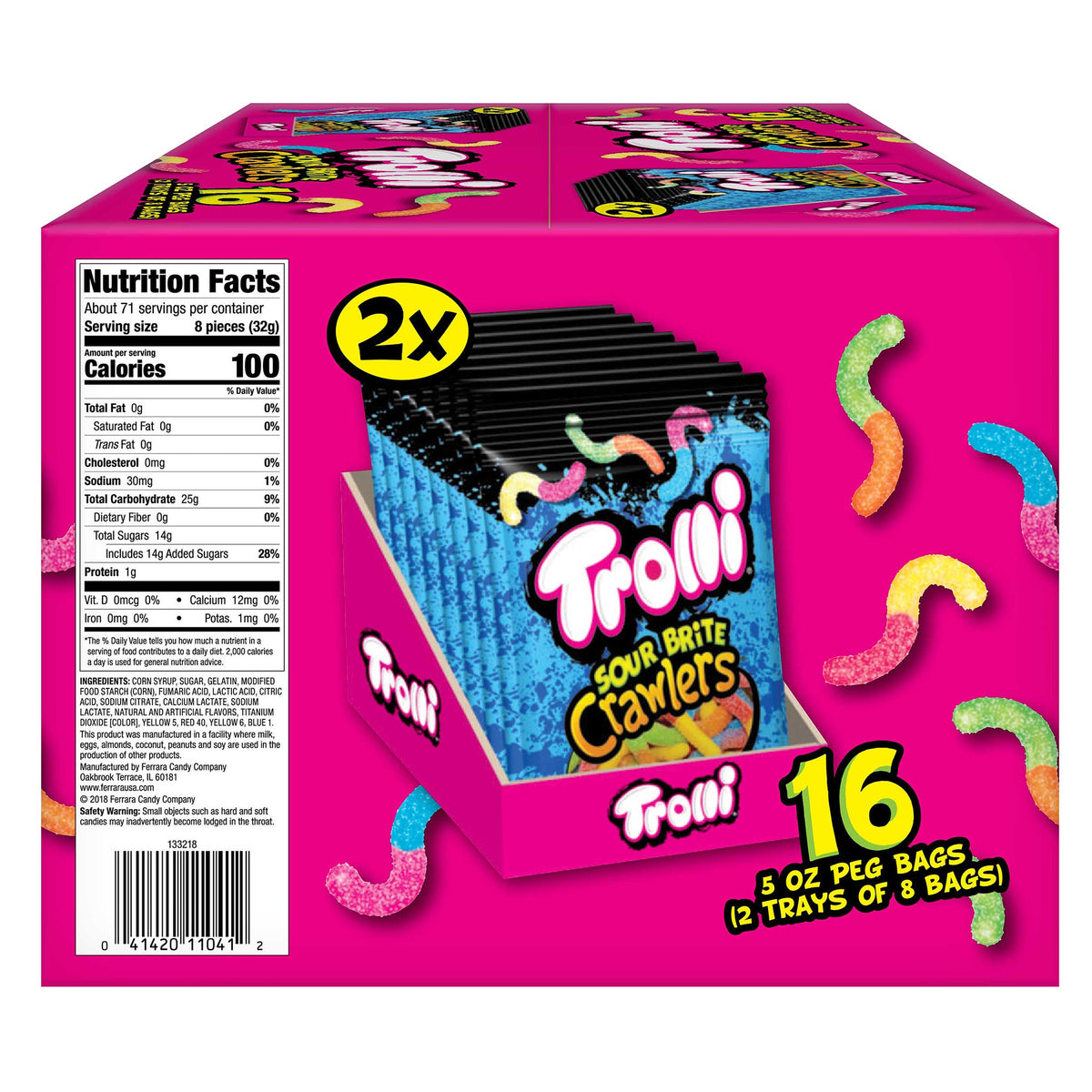 미국직구 트롤리 Sour Brite Crawlers, 5 oz, 16 ct