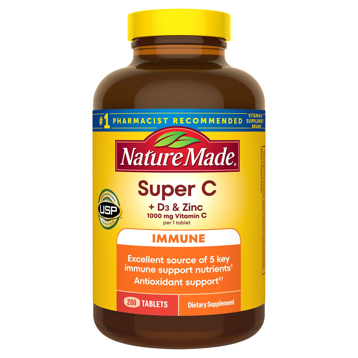 미국직구 네이처메이드 비타민D Nature Made Super C with Vitamin D3 and Zinc, 200 Tablets