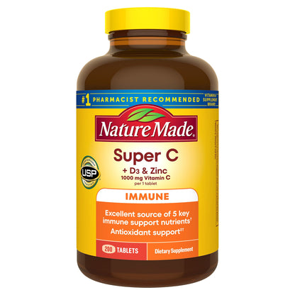 미국직구 네이처메이드 비타민D Nature Made Super C with Vitamin D3 and Zinc, 200 Tablets