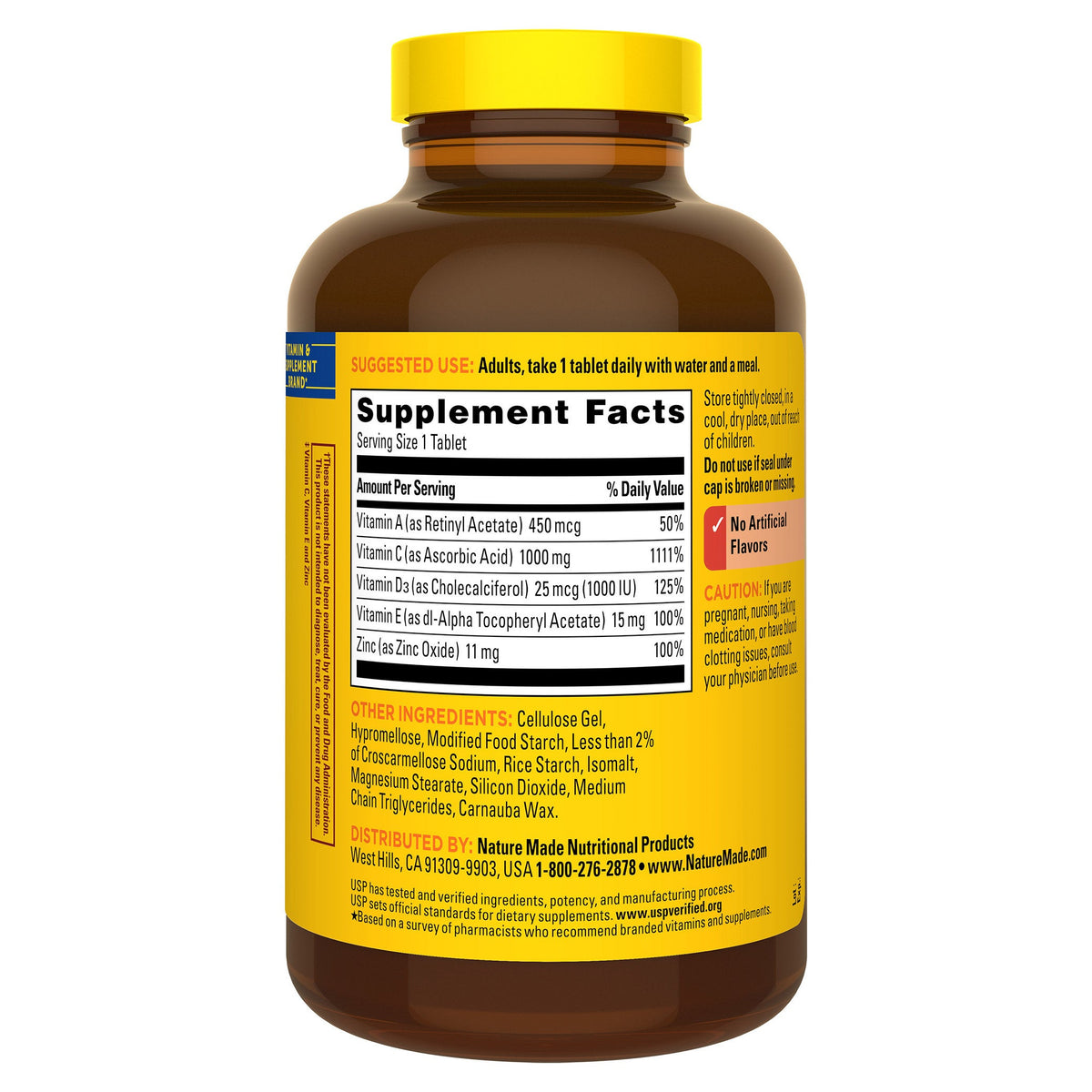 미국직구 네이처메이드 비타민D Nature Made Super C with Vitamin D3 and Zinc, 200 Tablets