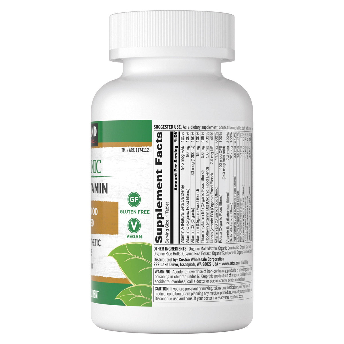 미국직구 커클랜드 종합비타민 Kirkland Signature USDA Organic Multivitamin, 80 Coated Tablets