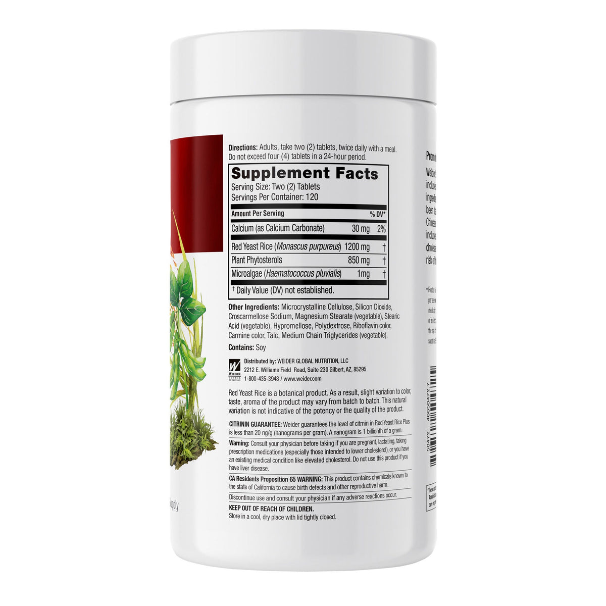 미국직구 영양제 Weider Red Yeast Rice Plus 1200 mg, 240 Tablets