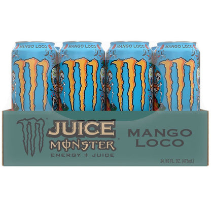 미국직구 Monster Juice Energy Drink, Mango Loco, 16 fl oz, 24 ct