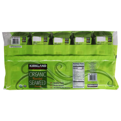 미국직구 Kirkland Signature Organic Roasted Seaweed with Sesame Oil, 0.60 oz, 10 ct