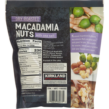 미국직구 Kirkland Signature Dry Roasted Macadamia Nuts, Salted, 1.5 lbs