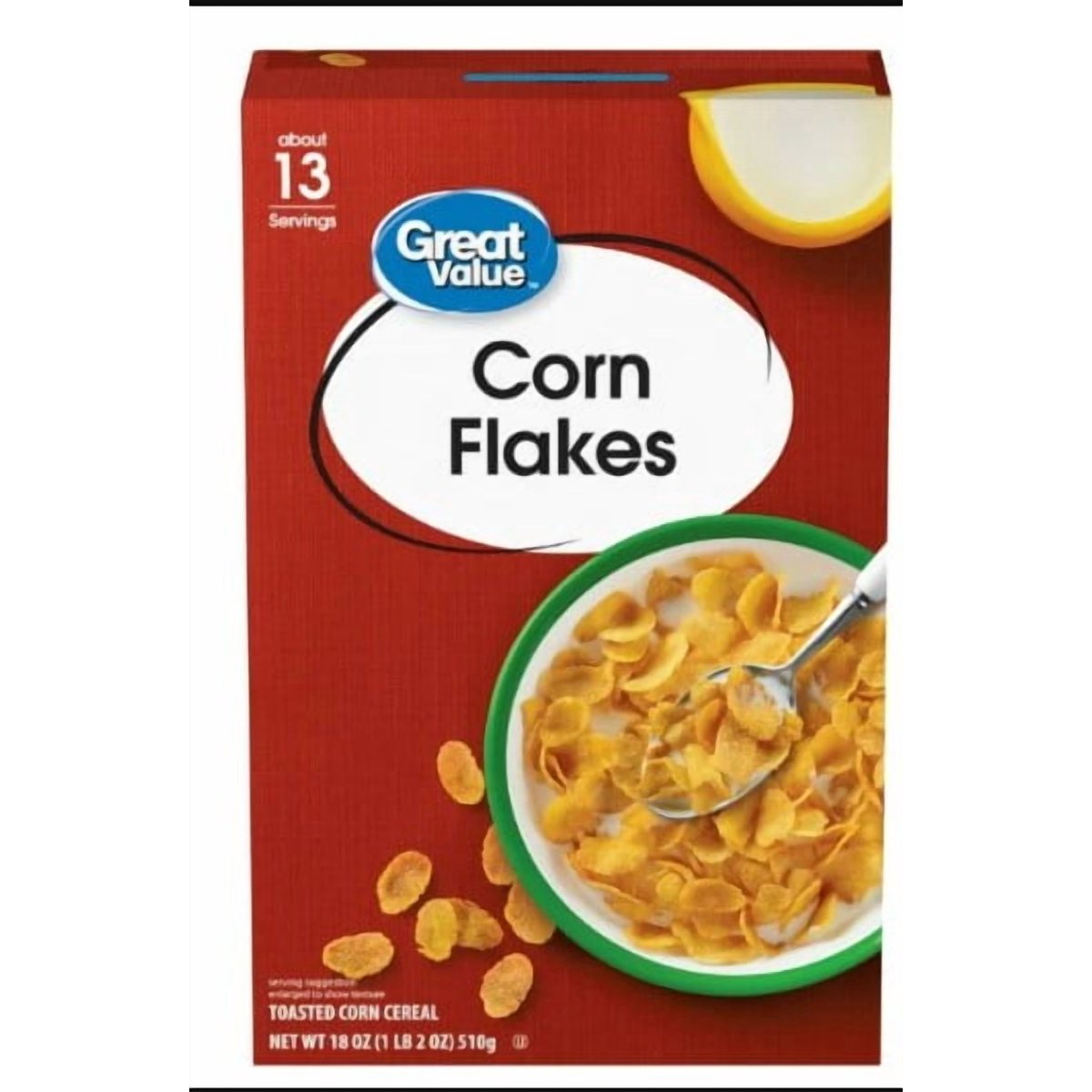 미국직구 Great Value Toasted 510g 2팩 / Great Value Toasted Corn Flakes Breakfast Cereal, 510g, 3