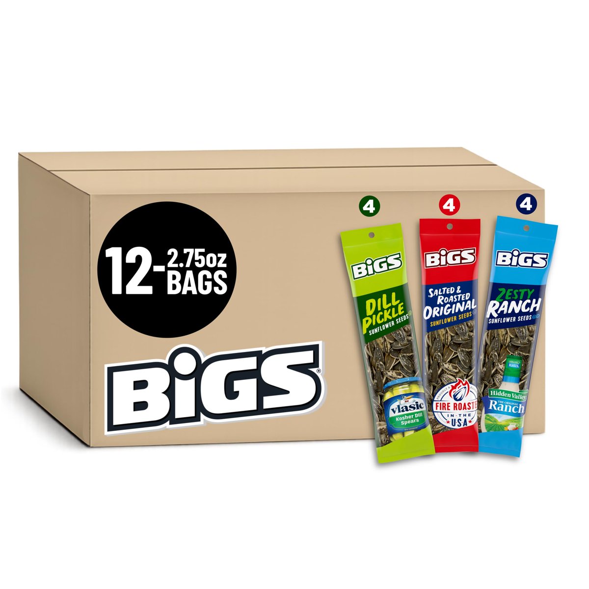 미국직구 BIGS Sunflower Seed 78g / BIGS Sunflower Seed Variety Pack, 12 Bags x 78g Each: Origi 4