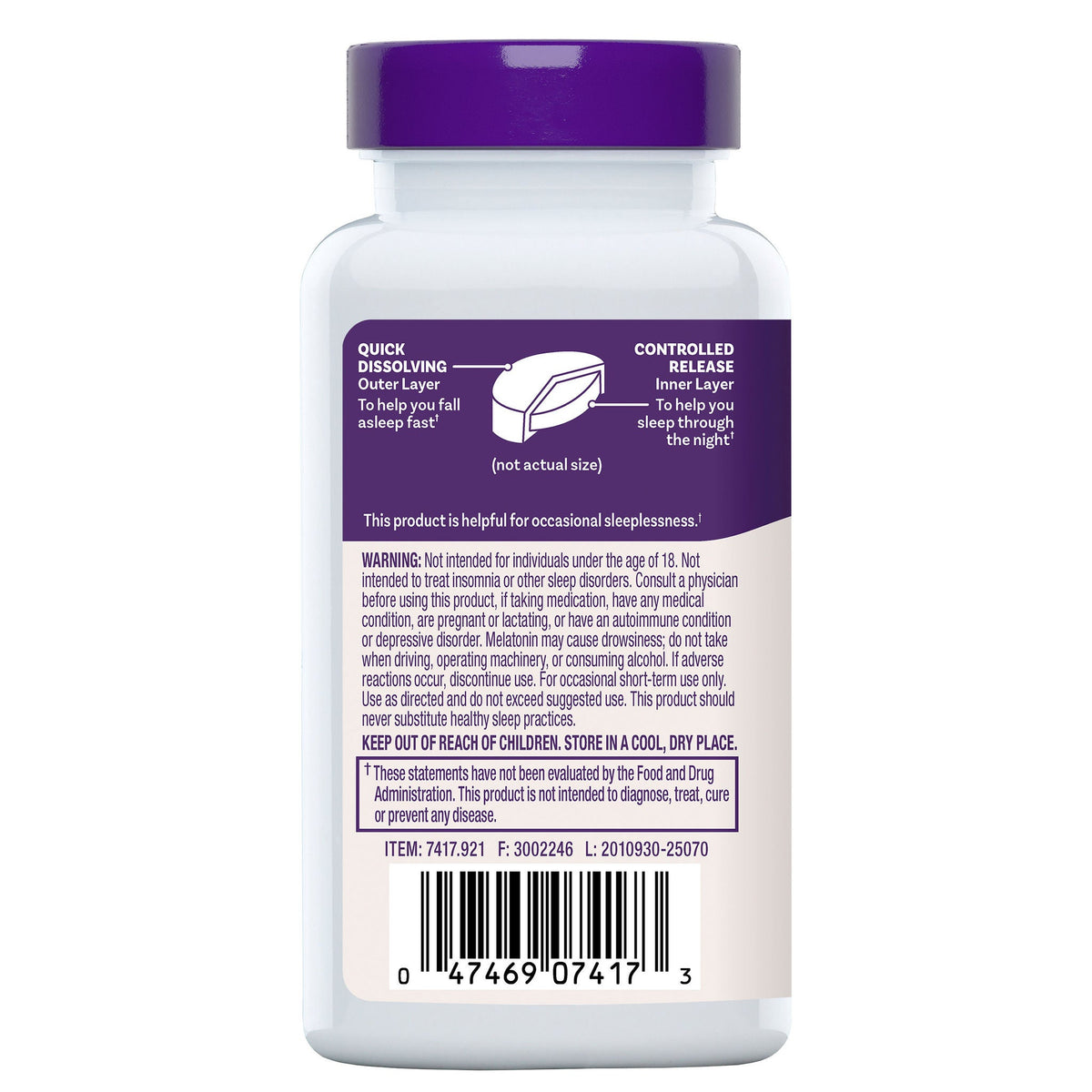 미국직구 나트롤 멜라토닌 Natrol Melatonin Time Release 5 mg., 250 Tablets