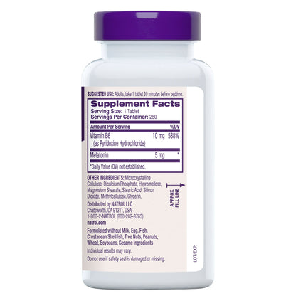 미국직구 나트롤 멜라토닌 Natrol Melatonin Time Release 5 mg., 250 Tablets