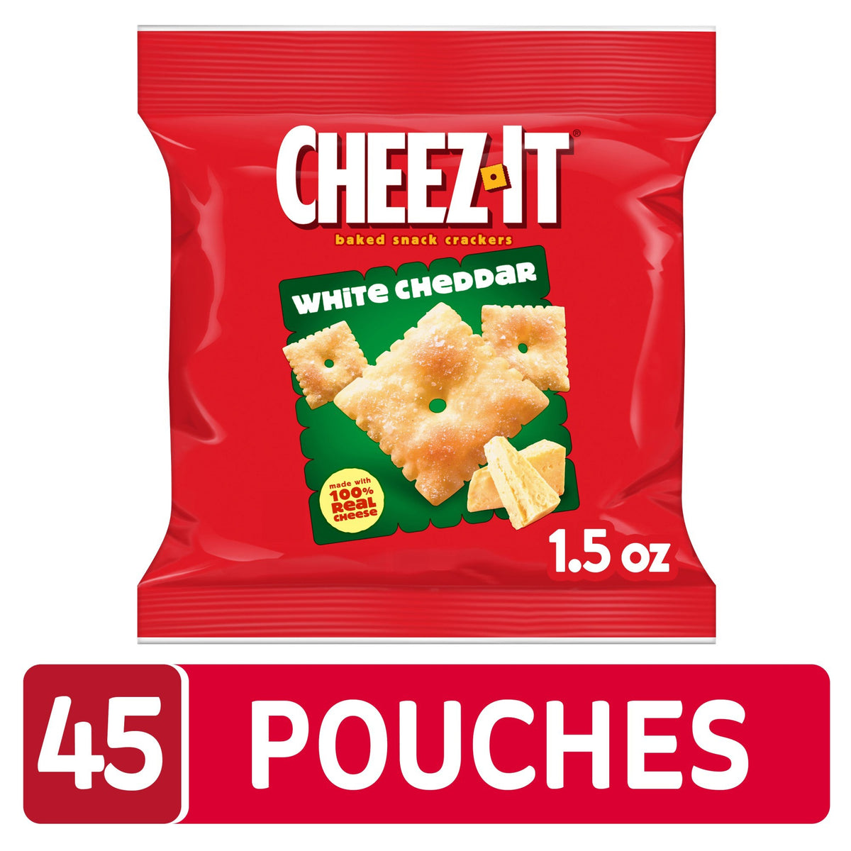 미국직구 치즈잇 Baked Snack Crackers, White Cheddar, 1.5 oz, 45 ct