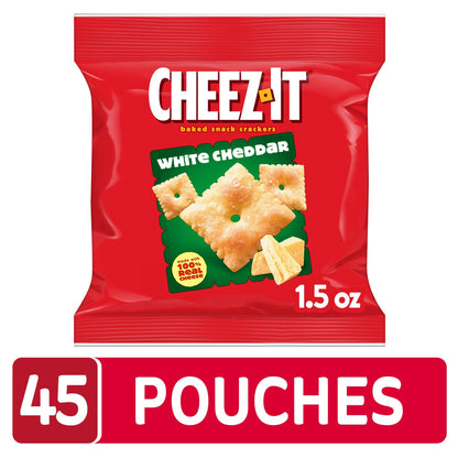 미국직구 치즈잇 Baked Snack Crackers, White Cheddar, 1.5 oz, 45 ct