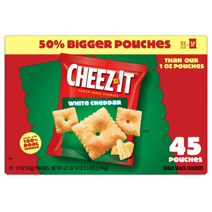 미국직구 치즈잇 Baked Snack Crackers, White Cheddar, 1.5 oz, 45 ct