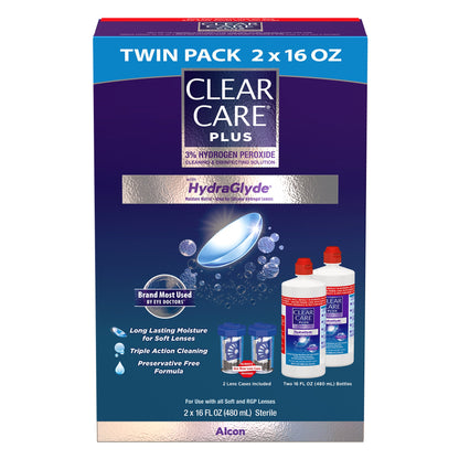 미국직구 클리어케어 감기약 Clear Care Plus Cleaning & Disinfecting Solution, 32 Fluid Ounces