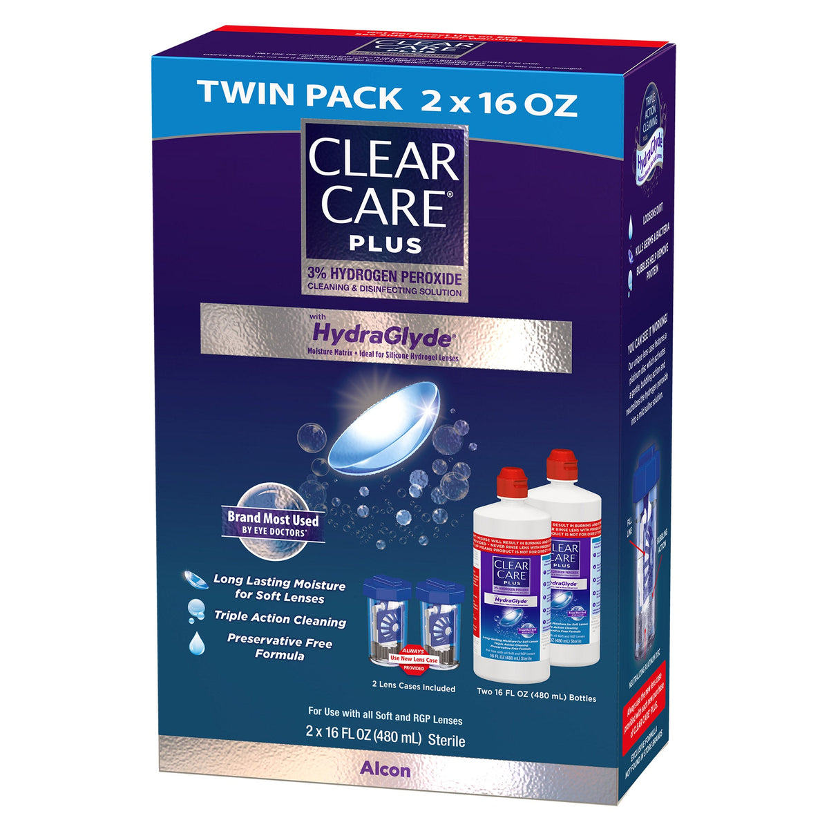 미국직구 클리어케어 감기약 Clear Care Plus Cleaning & Disinfecting Solution, 32 Fluid Ounces