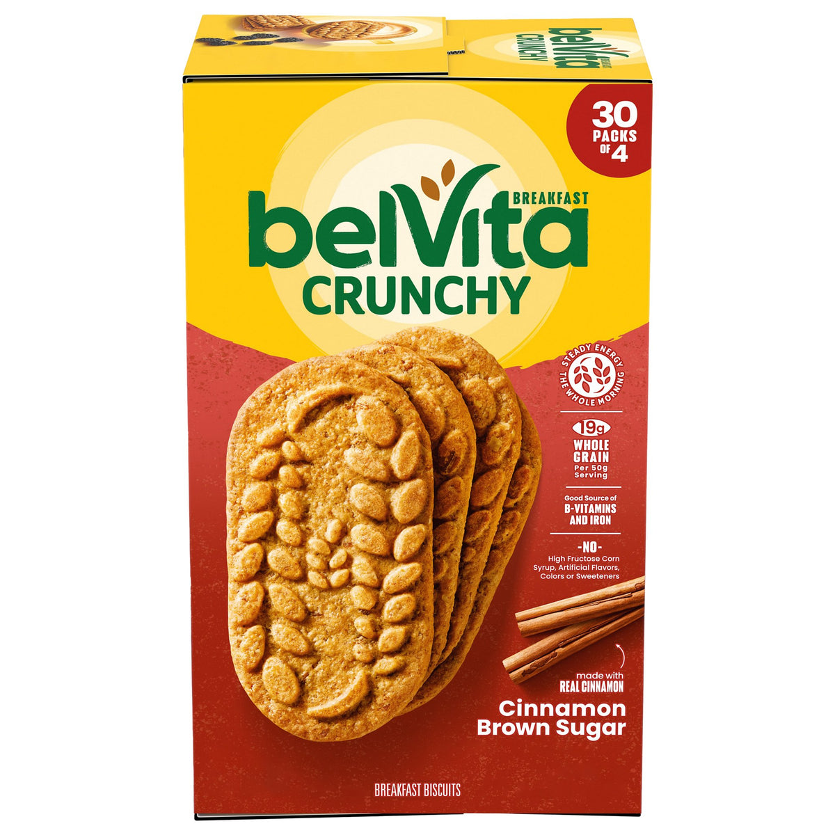 미국직구 벨비타 Breakfast Biscuits, Cinnamon Brown Sugar, 1.76 oz, 30 ct