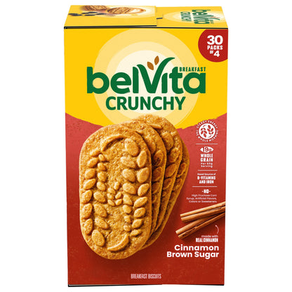 미국직구 벨비타 Breakfast Biscuits, Cinnamon Brown Sugar, 1.76 oz, 30 ct