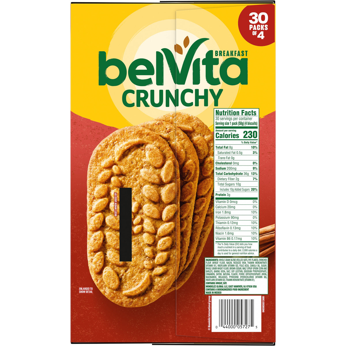 미국직구 벨비타 Breakfast Biscuits, Cinnamon Brown Sugar, 1.76 oz, 30 ct