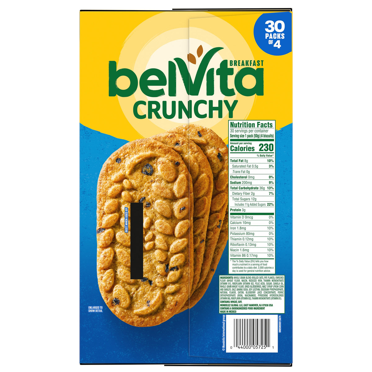 미국직구 벨비타 Breakfast Biscuits, Blueberry, 1.76 oz, 30 ct