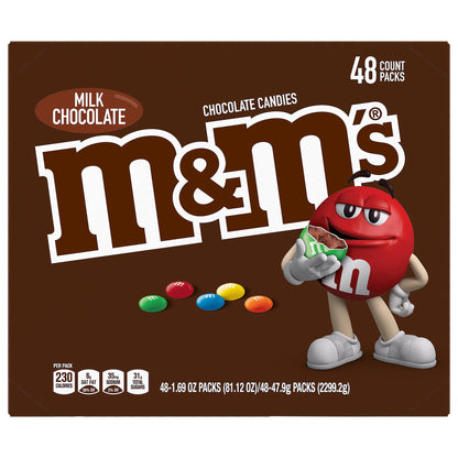미국직구 엠앤엠즈 'S Full Size Chocolate Candy, Milk Chocolate, 1.69 oz, 48 ct