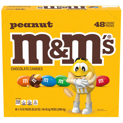 미국직구 엠앤엠즈 'S Full Size Chocolate Candy, Peanut, 1.74 oz, 48 ct