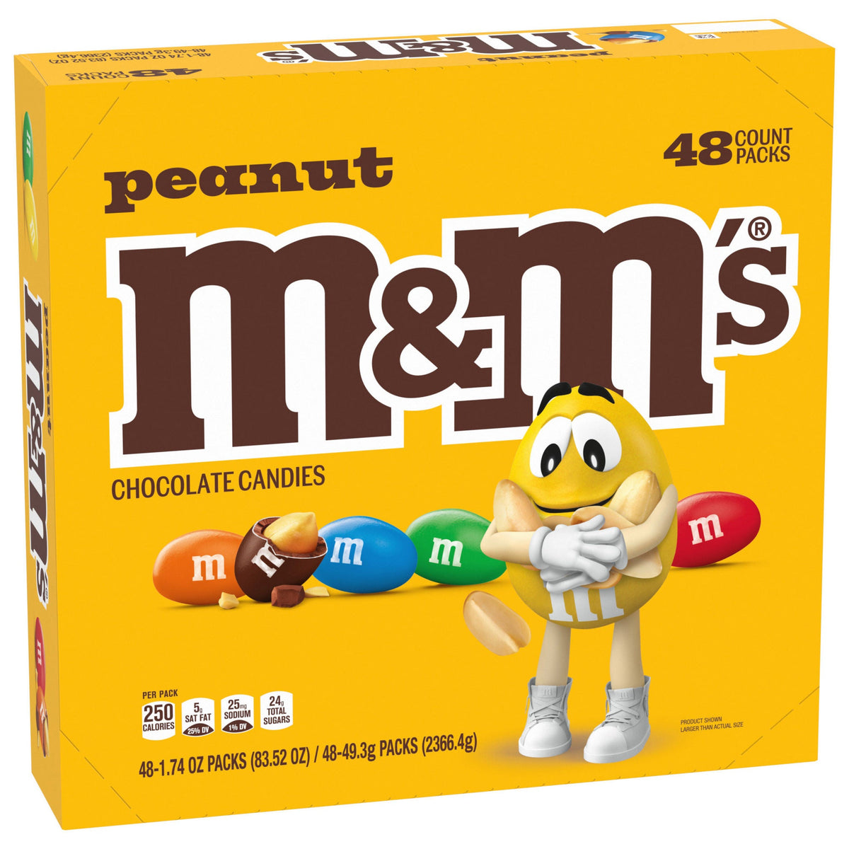 미국직구 엠앤엠즈 'S Full Size Chocolate Candy, Peanut, 1.74 oz, 48 ct