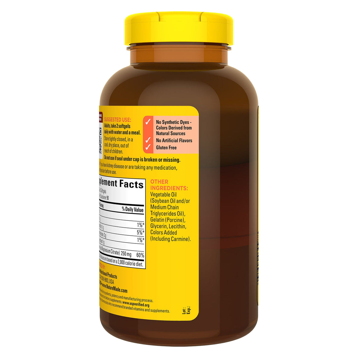 미국직구 네이처메이드 마그네슘 Nature Made Magnesium Citrate 250 mg., 180 Softgels