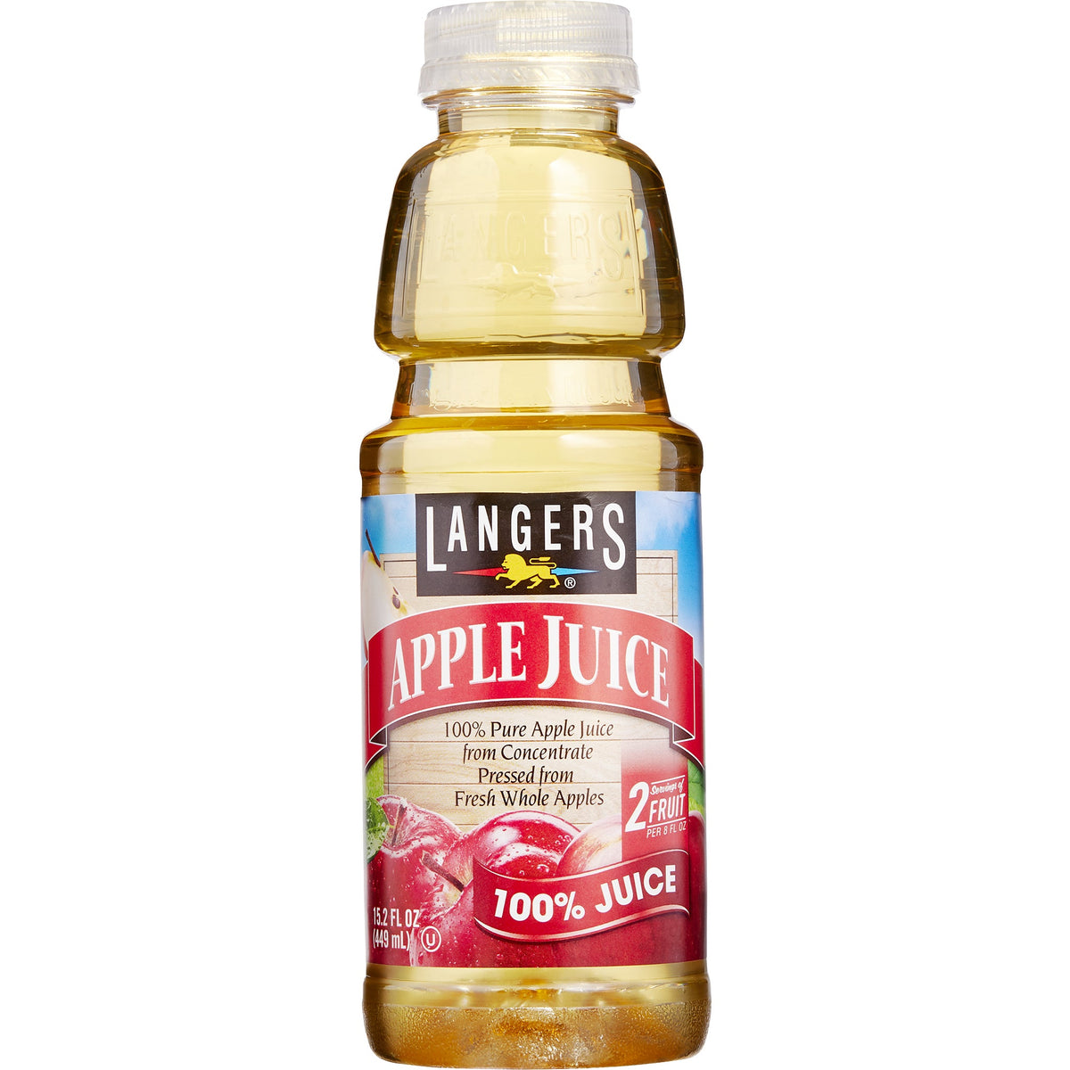 미국직구 Langers 100% Apple Juice, 15.2 fl oz, 24 ct