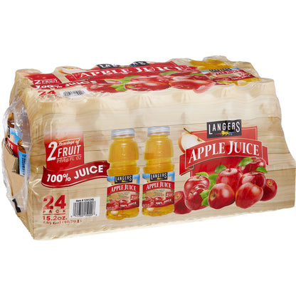 미국직구 Langers 100% Apple Juice, 15.2 fl oz, 24 ct