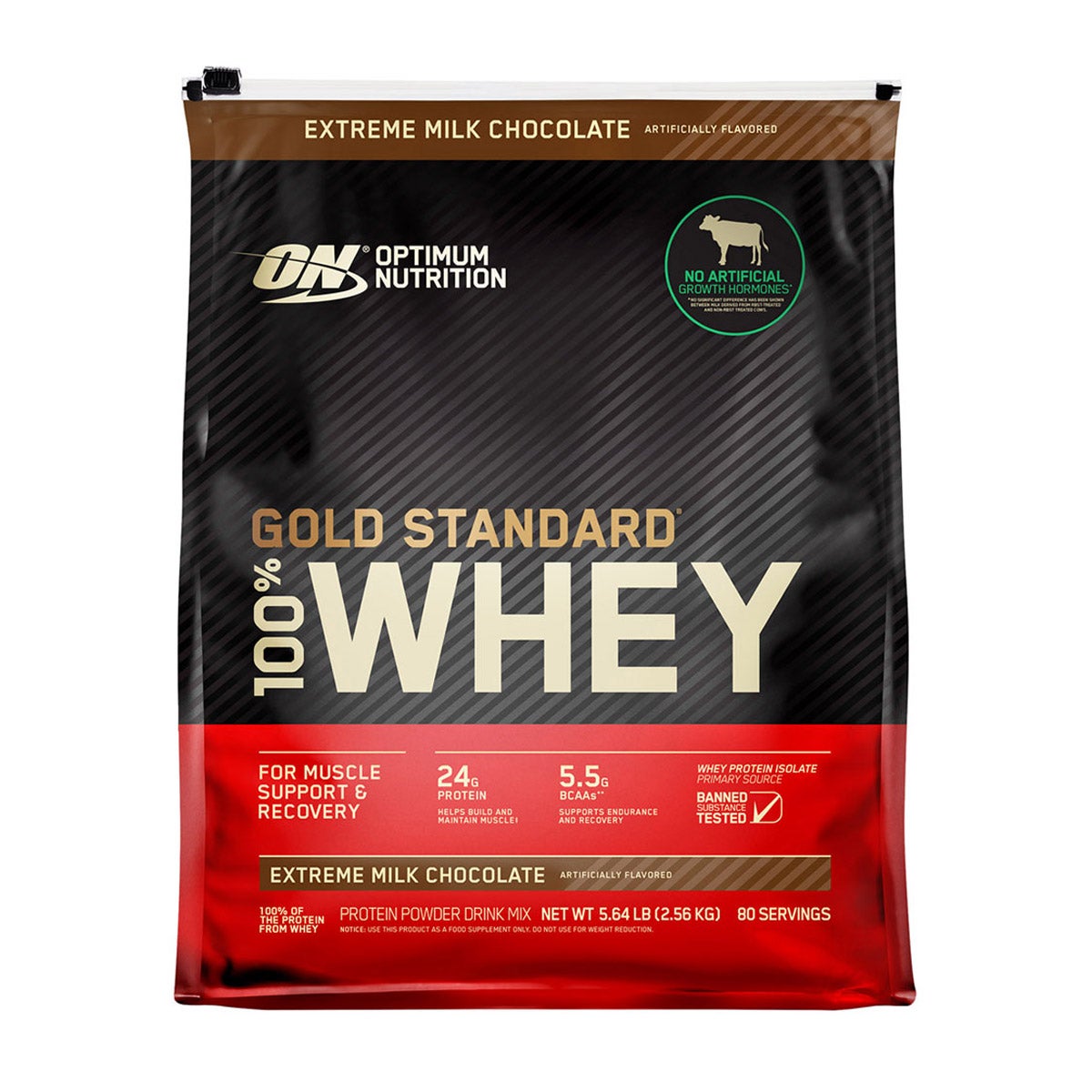 미국직구 옵티멈뉴트리션 웨이 프로틴 파우더 초콜릿 Optimum Nutrition Gold Standard 100% Whey Protein Powder, Extreme Milk Chocolate, 5.64 lbs