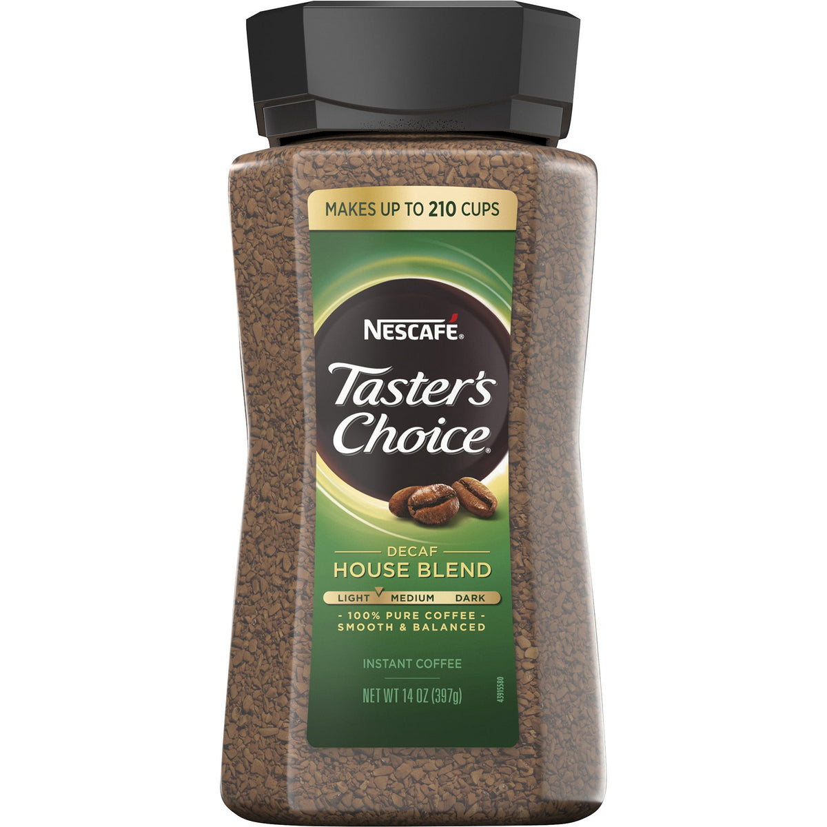 미국직구 NESCAFÉ Taster's Choice Instant Coffee, Decaf, House Blend, Light Roast,14 oz