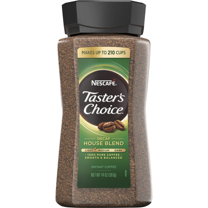 미국직구 NESCAFÉ Taster's Choice Instant Coffee, Decaf, House Blend, Light Roast,14 oz
