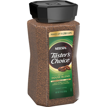 미국직구 NESCAFÉ Taster's Choice Instant Coffee, Decaf, House Blend, Light Roast,14 oz