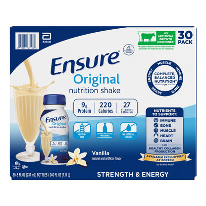 미국직구 엔슈어 단백질 쉐이크 음료 바닐라 Ensure Original Nutrition Shake, 8 fl. oz, 30-pack, Vanilla