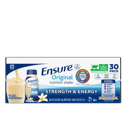 미국직구 엔슈어 단백질 쉐이크 음료 바닐라 Ensure Original Nutrition Shake, 8 fl. oz, 30-pack, Vanilla