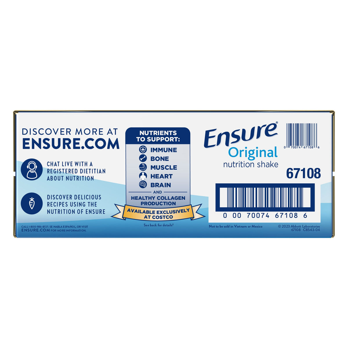 미국직구 엔슈어 단백질 쉐이크 음료 바닐라 Ensure Original Nutrition Shake, 8 fl. oz, 30-pack, Vanilla