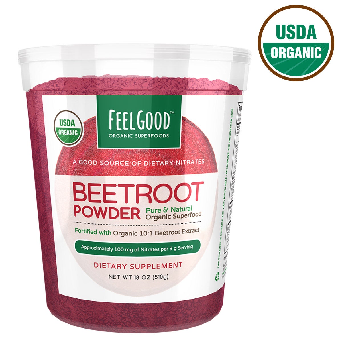 미국직구 영양제 FEELGOOD USDA Organic Beetroot Powder, 18 oz