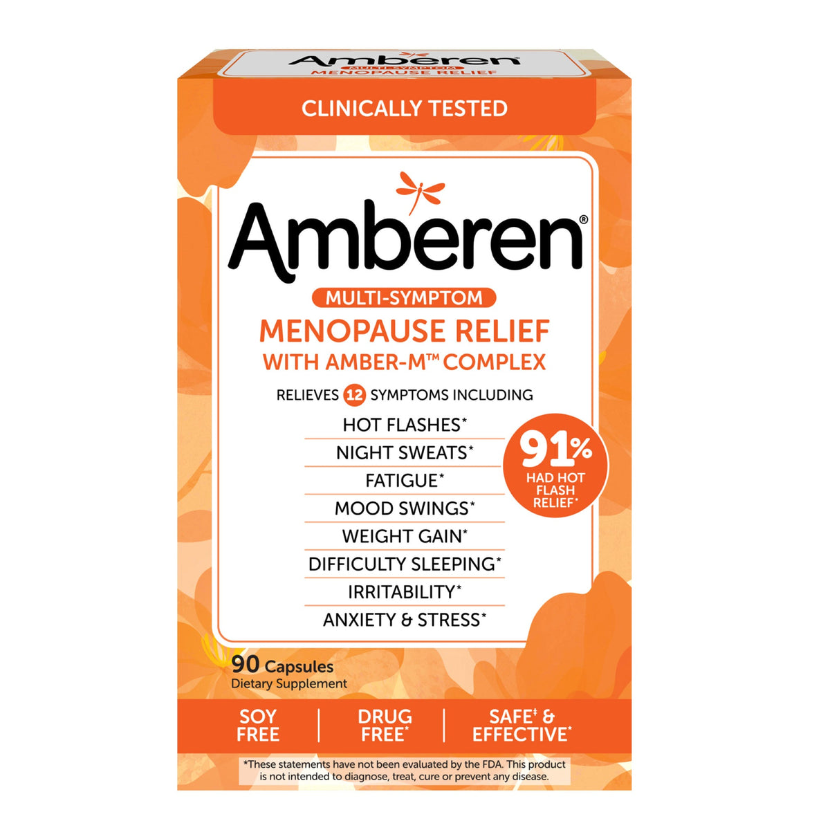 미국직구 영양제 Amberen Multi-Symptom Menopause Relief, 90 Capsules